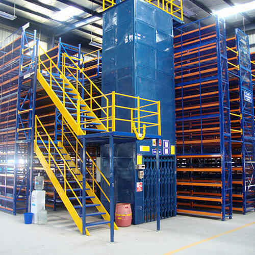 Multi-Tier Racking System with Goods in Modern Warehouse Storage System